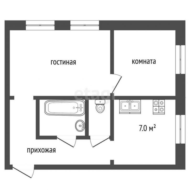 2-комн квартира улица Кунавина