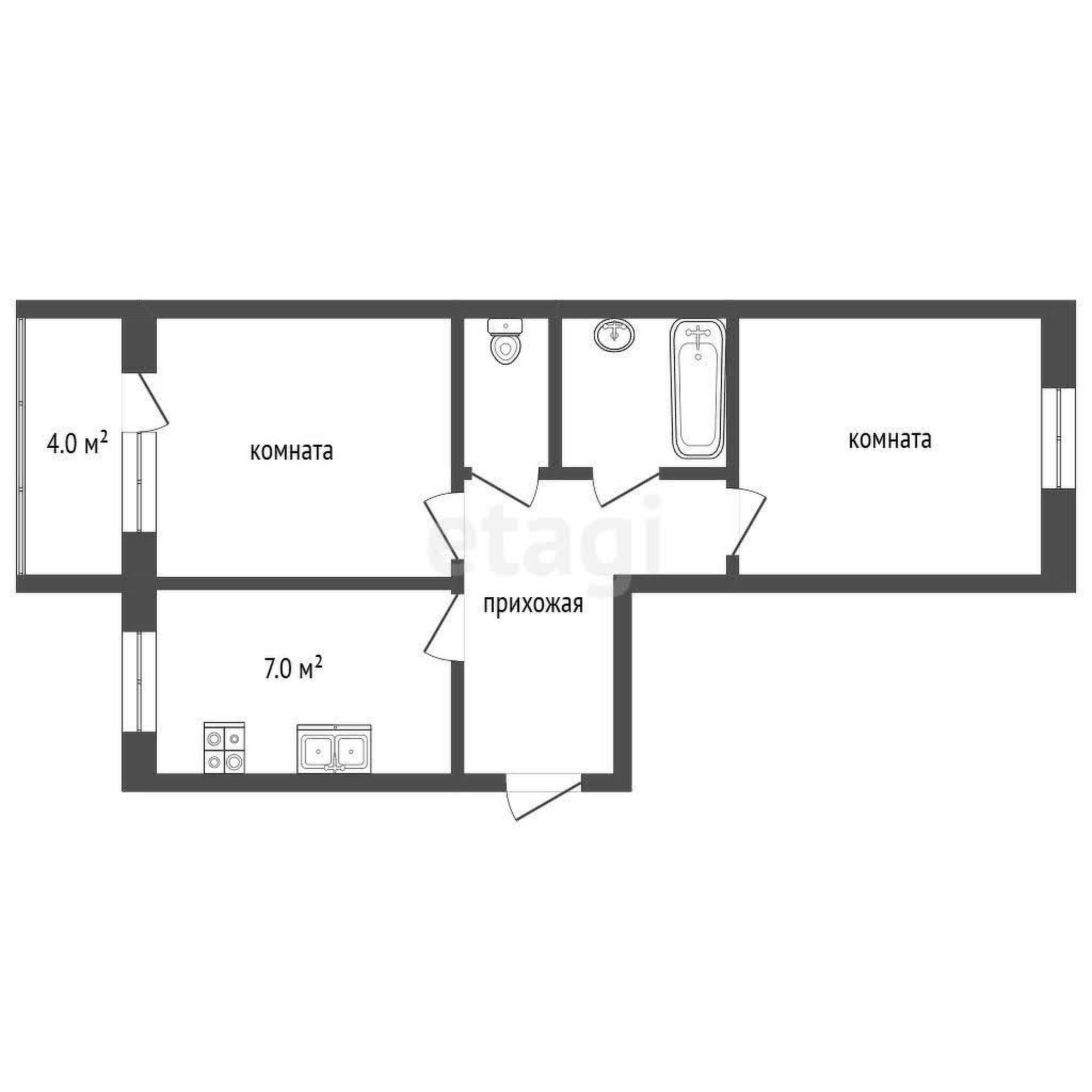 Купить квартиру за 3 690 000 рублей на улица 4-й Пятилетки