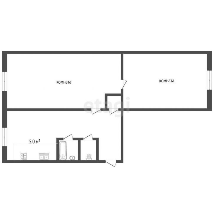 2-комн квартира улица Белинского