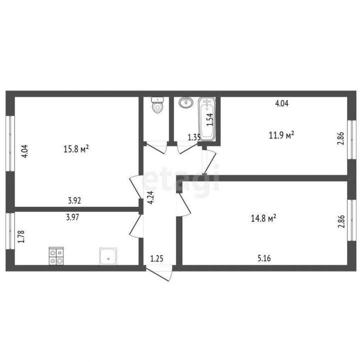3-комн квартира улица Лермонтова