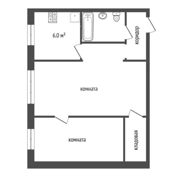 2-комн квартира улица Добролюбова